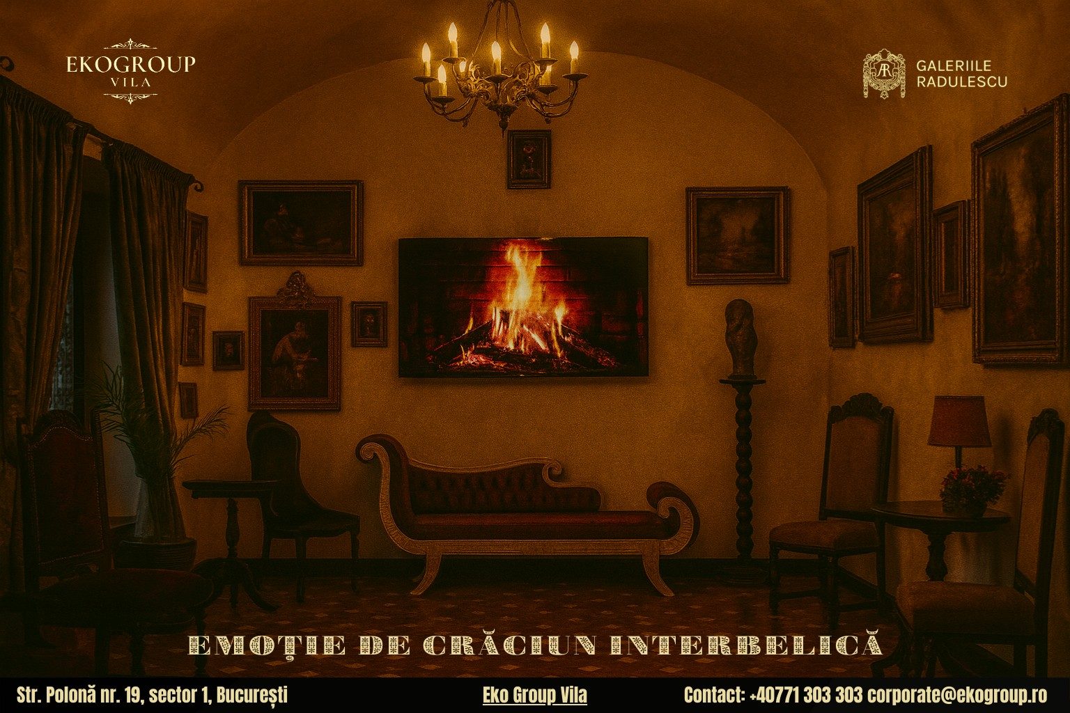 Obiceiuri de iarnă redescoperite în farmecul Bucureștiului regal la expoziția „Crăciunul anilor ’30” de la Eko Group Vila